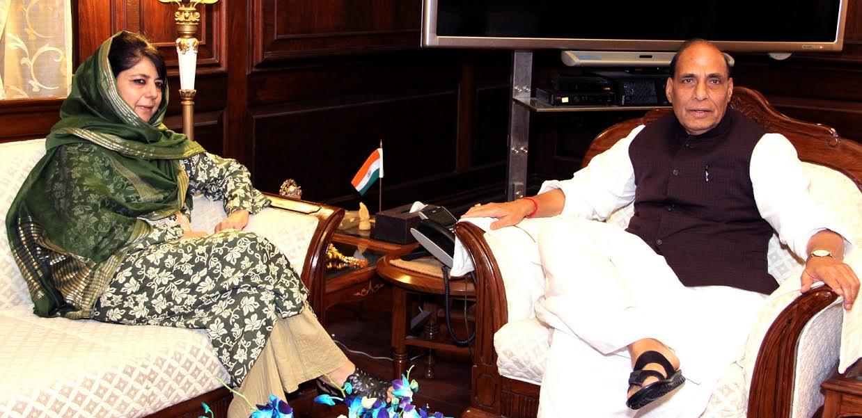 Mehbooba meets Rajnath, Gadkari